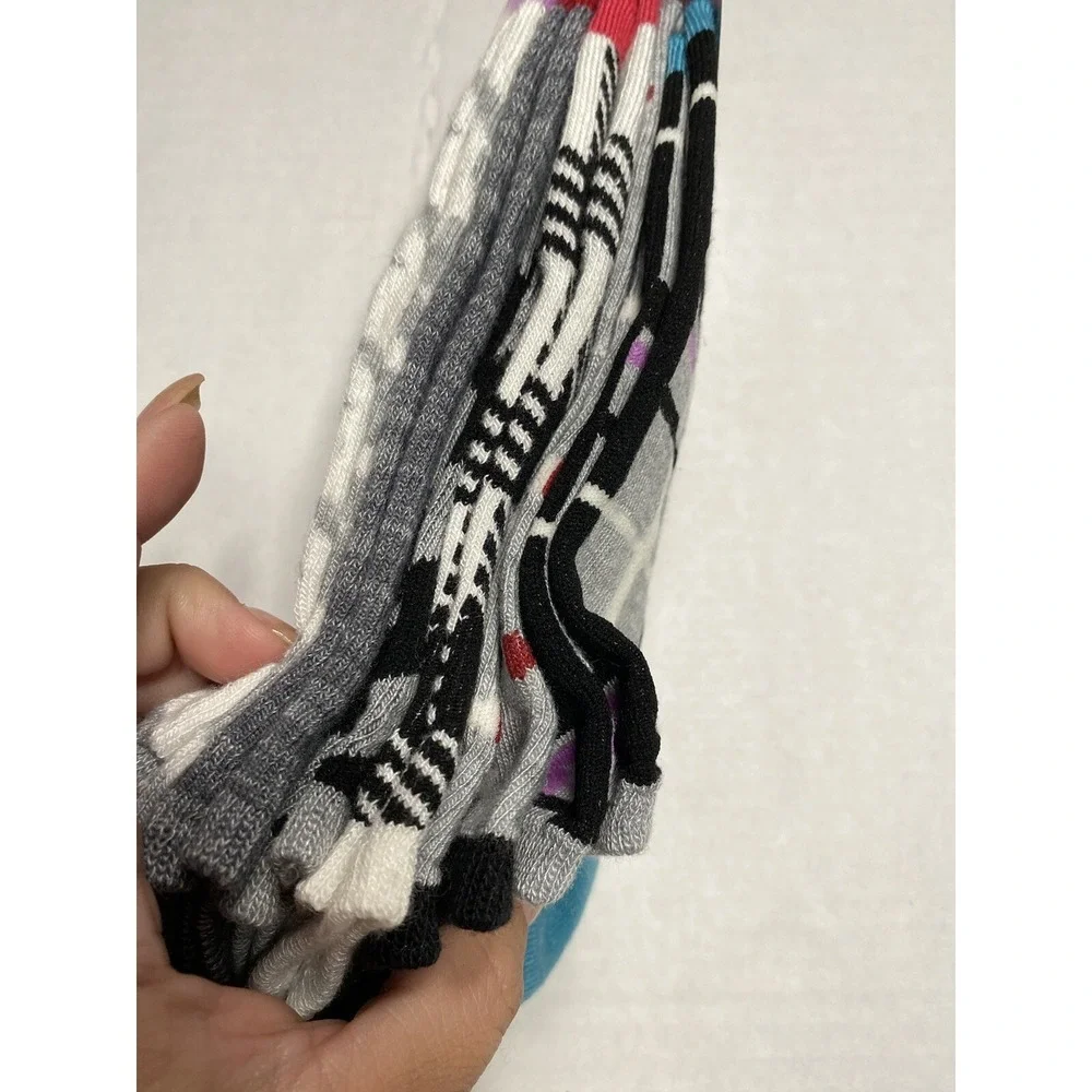 wonder nation girls no‎ shoe ankle socks 6 pairs size large shoe 4-10